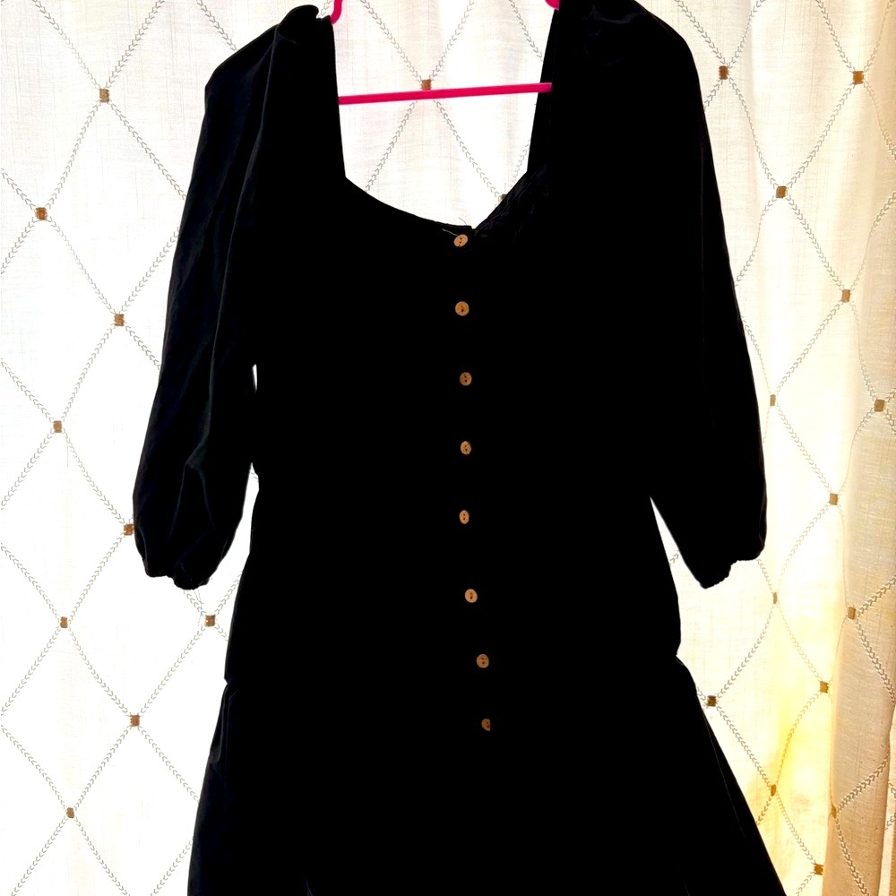 Black Button-Down Dress